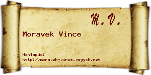 Moravek Vince névjegykártya